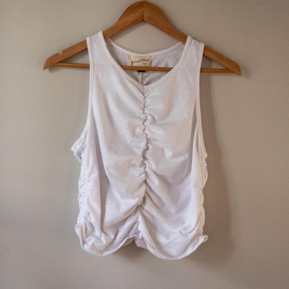 Universal Thread White Ruched Tank